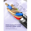 Ldnio Braided USB 2.0 Cable USB-C male - 3.5mm Μαύρο 2m