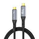 Ldnio Braided USB 2.0 Cable USB-C male - USB-C 240W Μαύρο 1m