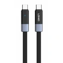 Ldnio Flat / LED / Braided USB 2.0 Cable USB-C male - USB-C 65W Μαύρο 2m