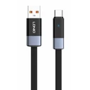 Ldnio Flat / LED / Braided USB 2.0 Cable USB-C male - USB-A 50W Μαύρο 2m
