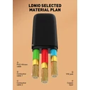 Ldnio Flat / LED / Braided USB-A to Lightning Cable 30W Μαύρο 2m