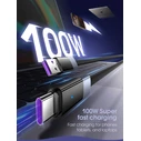 Ldnio καλώδιο USB-C σε USB LS242Q, flat, 100W, 480Mbps, 2m, μαύρο