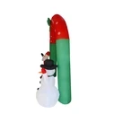 VenCore 8979-10001 Inflatable Santa Claus with Snowman 2.4m LED Lit Automatic Inflation