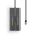 Orico USB-C 12σε1 Docking Station με HDMI 4K, VGA, PD 100W, Ethernet Gigabit, 3x USB-A 3.0, Card Reader, Jack 3.5mm — Γκρι