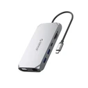 Orico XCR 12-in-1 USB-C Docking Station with 2x HDMI 4K60, PD 100W, Gigabit Ethernet – Grey