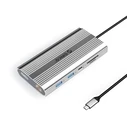 Orico XDR Docking Station USB-C 12‑σε‑1 HDMI 4K PD 100W Ασημί