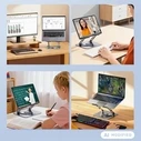 Orico Laptop Stand for up to 17" - Adjustable 360° Rotating Aluminum ST12-GY-EP