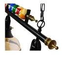 VenCore Billiardo III 6089-10042 - 3-Light Hanging Ceiling Lamp Black Metal with Honey Glass Shades (Vintage / Industrial)