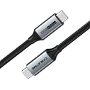 CABLETIME καλώδιο USB-C CT-C160-PU31-CMCM2 — USB 3.2 Gen 2x2, 100W, 20Gbps, 4K@60Hz, 1.5m, μαύρο (braided)