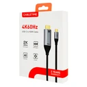CABLETIME καλώδιο USB-C σε HDMI CT-CMHD2, 4K/60Hz, 1.8m, μαύρο