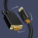 CABLETIME καλώδιο DisplayPort σε VGA CT-AV585-04G, 1.8 m, 1080p, μαύρο