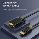 CABLETIME καλώδιο DisplayPort σε VGA CT-AV585-04G, 1.8 m, 1080p, μαύρο
