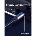 CABLETIME Toslink Optical Audio Cable CT-AV380-P04GN, gold plated, 5mm, 3m, black