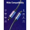 CABLETIME Toslink Optical Audio Cable CT-AV380-P04GN, gold plated, 5mm, 3m, black