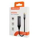 CABLETIME αντάπτορας USB-C σε HDMI CT-C160-PU31-CMHDFN1, 4K/60Hz, 0.15m, μαύρος