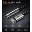 CABLETIME USB-C to 3.5mm Adapter CT-CMAUDIO, Grey