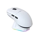 Ασύρματο gaming ποντίκι Ajazz AJ159 PRO με σταθμό φόρτισης — Λευκό