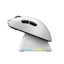 Ασύρματο Ποντίκι Ajazz AJ179 PRO 3395-8K με Σταθμό Φόρτισης - Λευκό