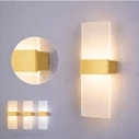 VenCore Aether Gold 6093-20032 - Modern Wall LED Sconce 12W Gold Aluminum & Plexiglass with Adjustable CCT (Day/Warm/Cool) via On-Off Switch
