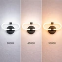 VenCore Circa Black 6093-20065 - Επιτοίχιο Φωτιστικό Απλίκα LED 12W CCT Μαύρο Αλουμίνιο
