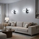 VenCore Circa Black 6093-20065 - Επιτοίχιο Φωτιστικό Απλίκα LED 12W CCT Μαύρο Αλουμίνιο