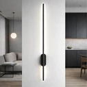 VenCore Lineon Black 6093-20114 - Wall LED Sconce 60cm 12W Black Aluminum, CCT Adjustable