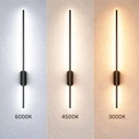 VenCore Lineon Black 6093-20114 - Wall LED Sconce 60cm 12W Black Aluminum, CCT Adjustable