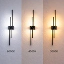 VenCore Nexaris Black 6093-20138 - Επιτοίχιο Φωτιστικό Απλίκα LED 60cm 12W Μαύρο Αλουμίνιο με Ρυθμιζόμενο CCT