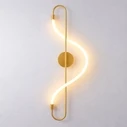 VenCore Fluvaris Gold 6093-20173 - Μοντέρνο Επιτοίχιο Φωτιστικό Απλίκα LED 12W Χρυσό Αλουμίνιο με Ρυθμιζόμενο CCT