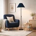 VenCore Velune Gold 6091-20014 - Μοντέρνο Επιδαπέδιο Φωτιστικό Μονόφωτο Χρυσό Αλουμίνιο με Μπέζ Καπέλο