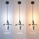 VenCore Axis Black 6089-20026 - Μοντέρνο Κρεμαστό Φωτιστικό Οροφής LED 22W Μαύρο Αλουμίνιο