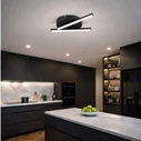 VenCore Crossline Black 7741-20013 - Μοντέρνο Φωτιστικό Οροφής Πλαφονιέρα LED 32W Μαύρο Αλουμίνιο με Ρυθμιζόμενο CCT (On-Off)