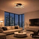 VenCore Gridline White 7741-20020 - Modern LED Ceiling Light / Plafoniera 60W White Aluminum with Adjustable CCT (Remote)