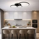 VenCore Elora Gold 7741-20030 - Μοντέρνο Φωτιστικό Οροφής Πλαφονιέρα LED 100W Χρυσό Αλουμίνιο με Ρυθμιζόμενο CCT (Θερμό / Φυσικό / Ψυχρό) και Χειριστήριο - M82 x Π48 x Υ14cm