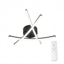 VenCore Zenith Black 7741-20034 - Modern LED Ceiling Light Flushmount 45W Black Aluminum Adjustable CCT with Remote - Ø51 x H10 cm