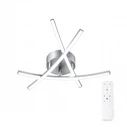 VenCore Zenith Silver 7741-20035 - Μοντέρνο Φωτιστικό Οροφής Πλαφονιέρα LED 45W Ασημί Αλουμίνιο με Ρυθμιζόμενο CCT & Χειριστήριο Φ51 x Υ10cm