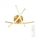 VenCore Zenith Gold 7741-20036 - Μοντέρνο Φωτιστικό Οροφής Πλαφονιέρα LED 45W Χρυσό Αλουμίνιο με Ρυθμιζόμενο CCT & Χειριστήριο - Φ51 x Υ10 cm