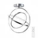 VenCore Orbital Silver 7741-20044 - Modern LED Ceiling Flush Light 45W Silver Aluminum with Adjustable CCT and Remote Ø39 x H42cm