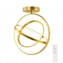 VenCore Orbital Gold 7741-20045 - Μοντέρνο Φωτιστικό Οροφής Πλαφονιέρα LED 45W Χρυσό Αλουμίνιο με Ρυθμιζόμενο CCT και Χειριστήριο - Φ39 x Υ42 cm