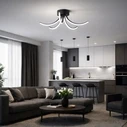 VenCore Vento Black 7741-20046 - Μοντέρνο Φωτιστικό Οροφής Πλαφονιέρα LED 45W Μαύρο Αλουμίνιο με Ρυθμιζόμενο CCT