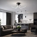 VenCore Vento Black 7741-20046 - Μοντέρνο Φωτιστικό Οροφής Πλαφονιέρα LED 45W Μαύρο Αλουμίνιο με Ρυθμιζόμενο CCT