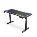 VenCore 2730-10006 Gaming Height-Adjustable Desk 120x60x72-112cm Carbon Fiber Black