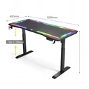 VenCore 2730-10006 Gaming Height-Adjustable Desk 120x60x72-112cm Carbon Fiber Black