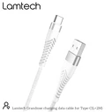 Καλώδιo USB Lamtech Type-C V2,0 HIGH QUALITY UNBREAKABLE SILVER 2M