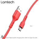 Καλώδιo USB Lamtech Data Type-C 1m RED