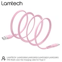 Καλώδιo USB Lamtech Type-C 3.0A FLAT 1M PINK