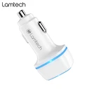 Φορτιστής Αυτοκινήτου Lamtech 2xUSB 2,4A for MOBILE PHONES WHITE