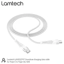 Καλώδιo USB Lamtech HQ UNBREAKABLE Type-C to Type-C WHITE 1M