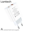 Φορτιστής Πρίζας Lamtech USB QC3.0/Type-C 20W