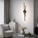 VenCore Stravon Black 6093-20110 - Μοντέρνο Επιτοίχιο Φωτιστικό LED 60cm 12W Μαύρο Αλουμίνιο